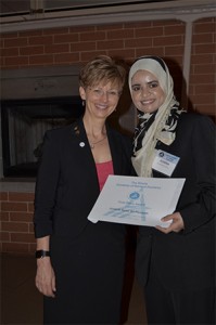UIC COD DMD AS First Place Winner, Juveria Ali Hussain with Dr. Cheryl Mora